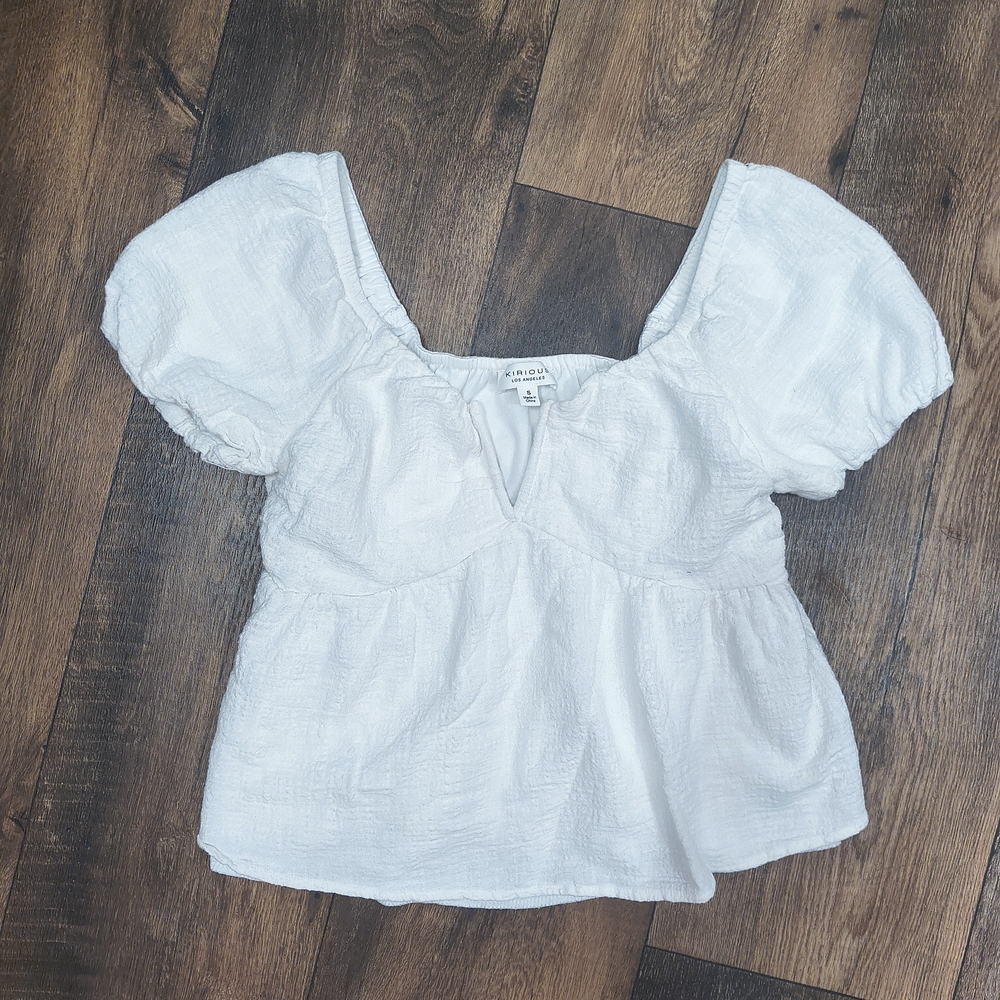 Elegant White Puff Sleeve Blouse